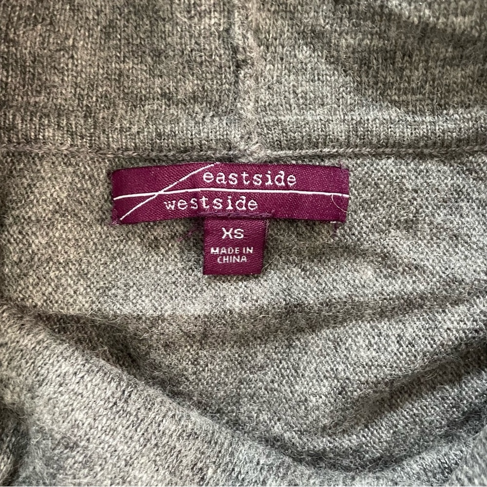 Eastside Westside oversized cowl neck gray sweater XS - Picture 5 of 11